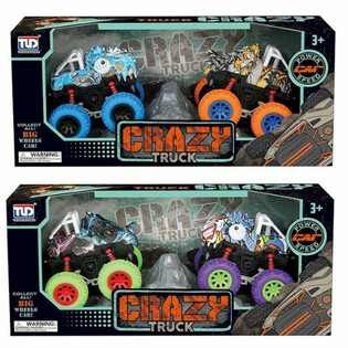 Set de 2 Monstertrucks Dinosaurios de Fricci&oacute;n en Caja de Regalo - Mix