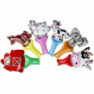 Globos de Mano Auto-inflables Animales de Granja (48 uds.)