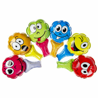 GLOBOS SMILEY DE MANO AUTOINFLABLES (48 ud.)