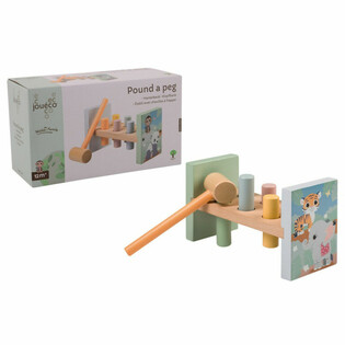 JOUECO - Banco de martillear de madera Animales Salvajes - Para niños a partir de 12 meses (1 ud)