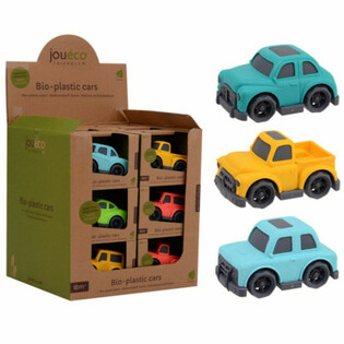 JOUECO - COCHES DE BIOPLÁSTICO EN EXPOSITOR (18 unidades)
