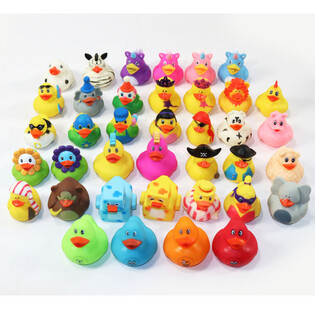 MIX PATITOS DE GOMA DE DISE&Ntilde;O - Dim 5x5.5x6 Cm (38 uds.)