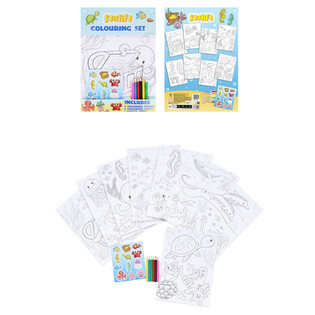 GRAN SET DE COLOREAR - MODELO: SEA LIFE - Dim 22x30x1 CM (12 uds.)