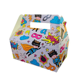 Caja de Men&uacute; Infantil Superhero - 22,5 x 12 x 9,5 cm (24 uds.)