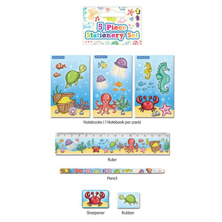 Set de escritura Sea Life de 5 piezas (24 uds.)