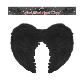 Alas de &aacute;ngel de plumas para adultos - Color: Negro (12 uds.)