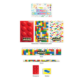 Set de Papeler&iacute;a de Bloques de Construcci&oacute;n 5 Piezas (24 uds.)