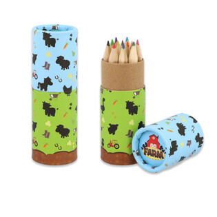 12x L&Aacute;PICES DE COLORES EN TUBO: MODELO GRANJA - EN DISPLAY (20 uds.)