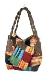 BOLSO PATCHWORK GRANDE MARRÓN B-FAIR (1 ud.)