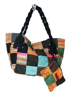 BOLSO DE PATCHWORK B-FAIR GRANDE NEGRO (1 ud)